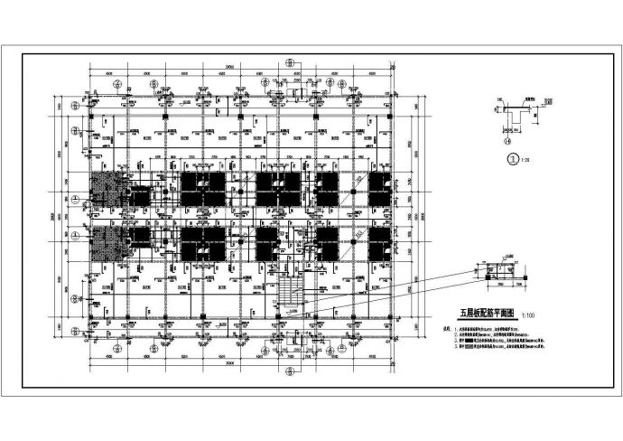 六层框架结构多层酒店结构cad施工图_图1
