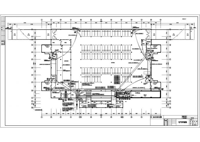 4000多平方米地下车库电气设计cad施工布置方案图(框剪结构)_图1