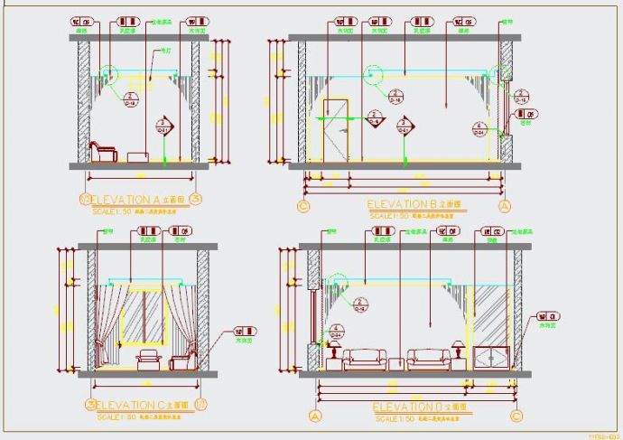最新整理10套星级酒店装修设计cad施工图（含效果图）_图1