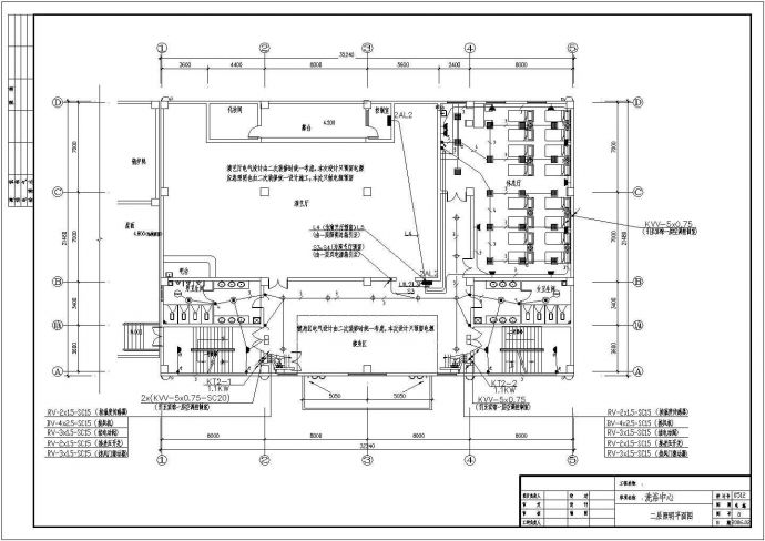 某地三层洗浴中心建筑设计电气施工图_图1