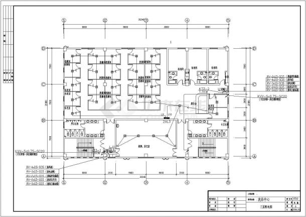 某地三层洗浴中心建筑设计电气施工图-图二
