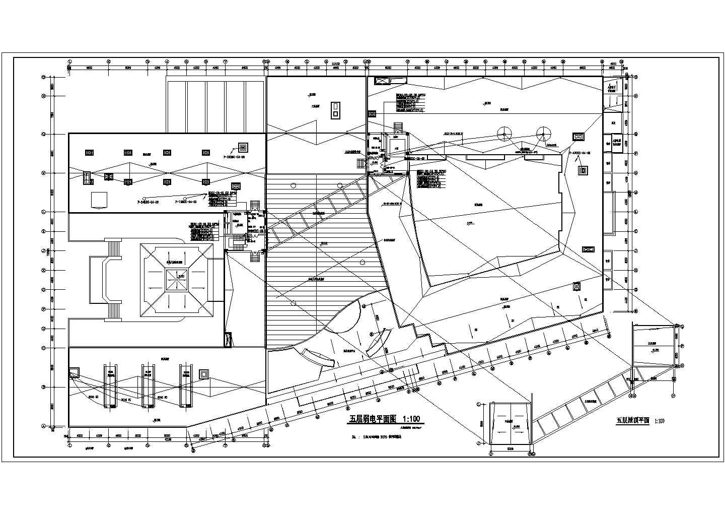 某地区工程院综合办公楼弱电平面CAD设计图纸