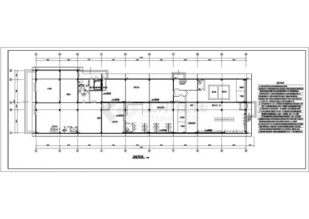 某地三层洗浴中心建筑设计施工电气图-图二