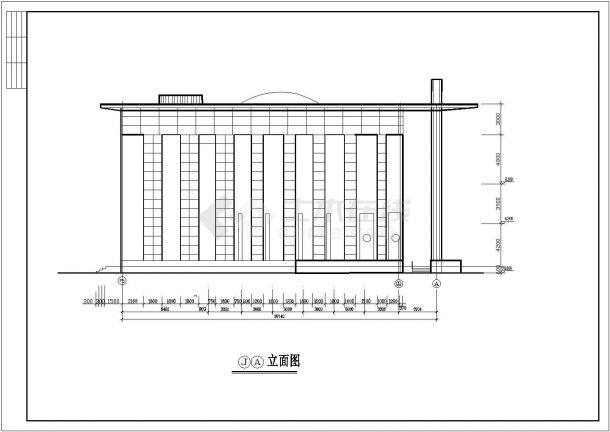 江苏省某地区城建图书馆设计方案图-图二