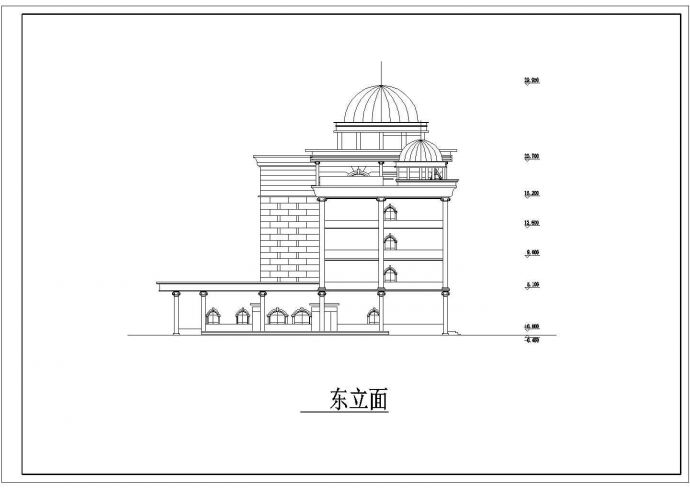 浙江省某地区邮政大楼CAD建筑图_图1