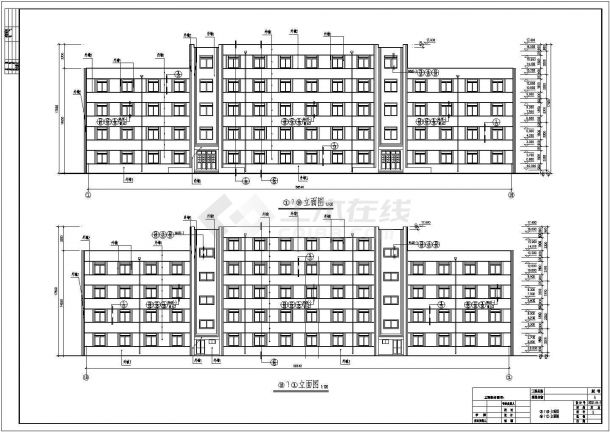 某五层普通宿舍楼全套建筑设计施工图-图一