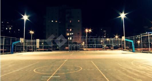 【素材图】某室外篮球场（包括排水、照明配电）建筑设计-图一