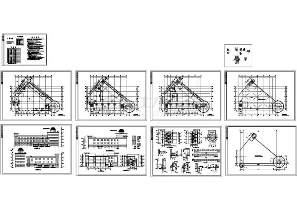 某小区会所设计结构建筑施工图，含设计说明-图一