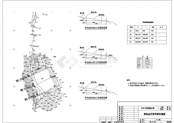 某地区110kV变电站GIS布置平面CAD设计图纸-图一
