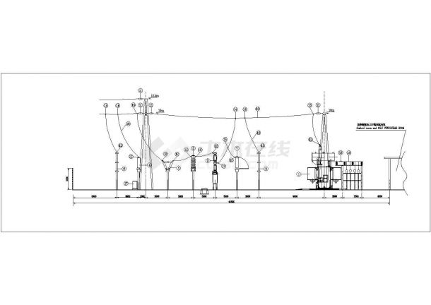 某地区132kV变电站主接线CAD设计图纸-图二