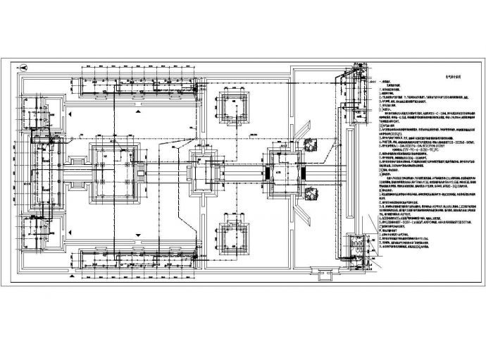 仿古寺庙电气设计图纸（标注详细）_图1