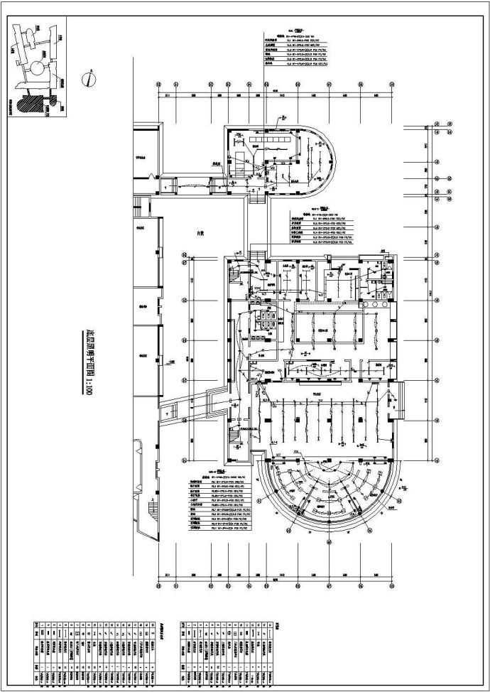 某地区学校食堂电气设计施工CAD图_图1