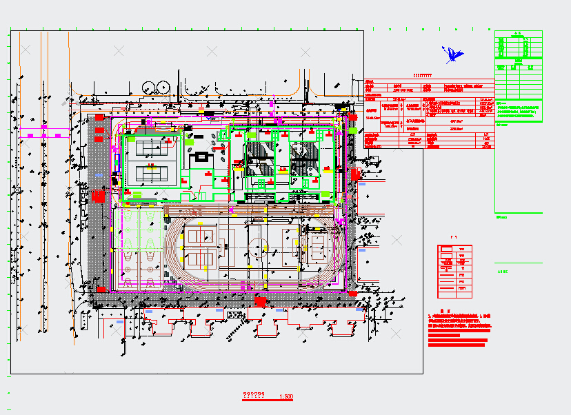5层框架综合结构教学楼建筑设计cad施工图（标注齐全）
