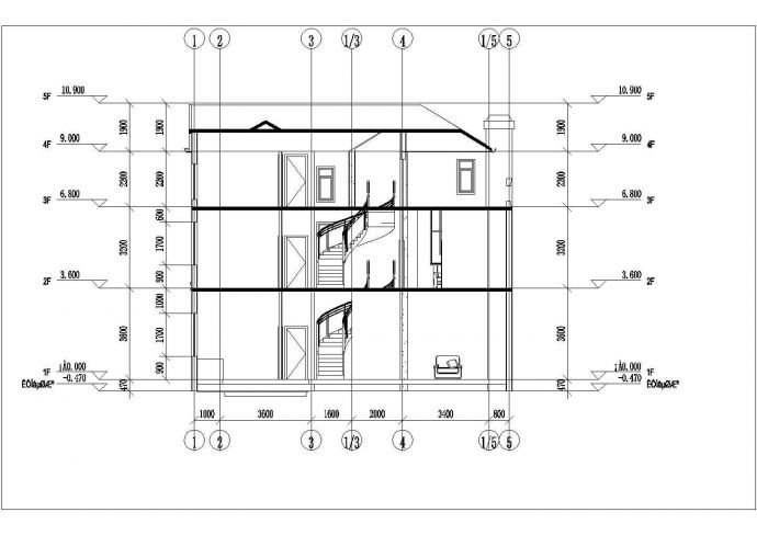 实用三层美观小洋楼详细建筑设计图_图1