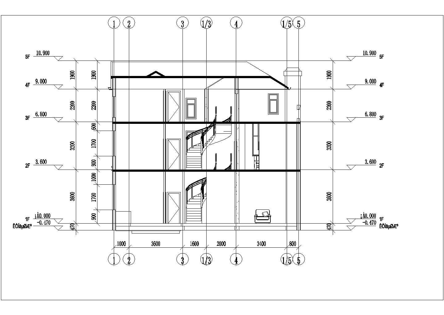 实用三层美观小洋楼详细建筑设计图