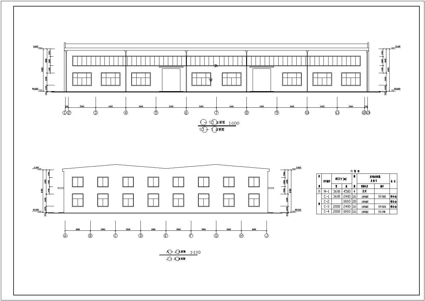 大跨厂房门式钢架结构钢结构图纸CAD图纸