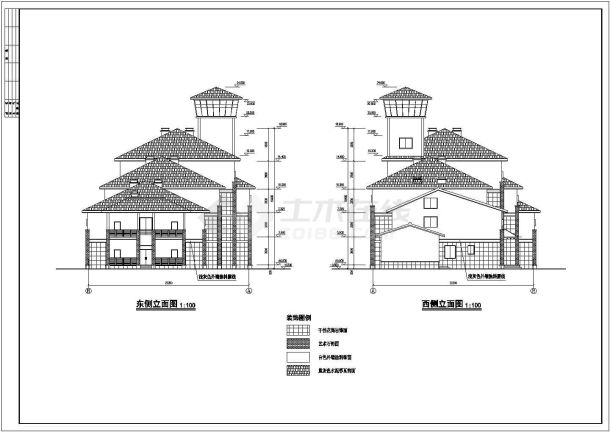 某地区高档宾馆cad建筑结构施工设计图-图二