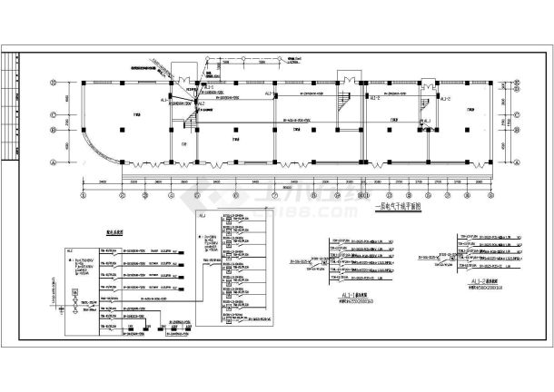 某多层综合楼全套电气设计CAD图-图二