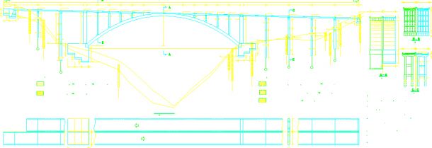 主孔为1-130米钢筋混凝土公路拱桥桥型布置图（标注齐全可打印）-图二