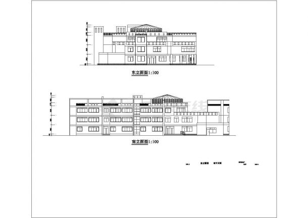 某地三层幼儿园建筑设计规划方案图-图二