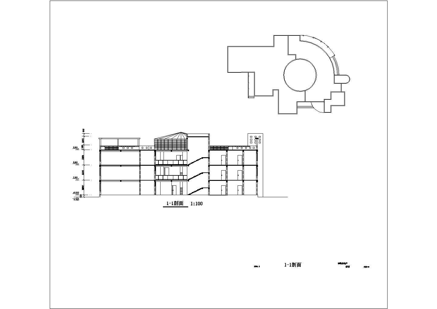 某地三层幼儿园建筑设计规划方案图