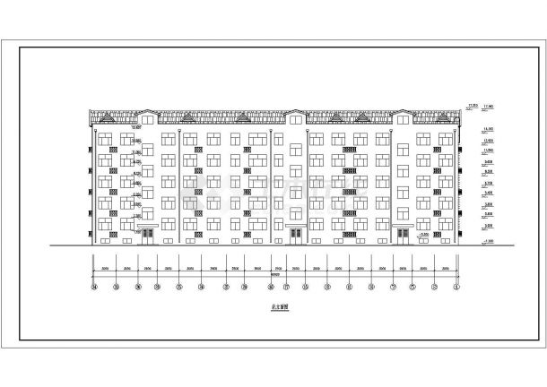 3049平米五层住宅楼建筑设计图纸（砖混结构）【住宅楼建筑设计、节点详图设计】-图二