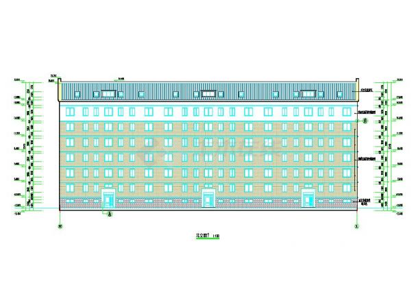 最新的7层框架坡屋顶住宅楼施工图（比较详细的）-图一
