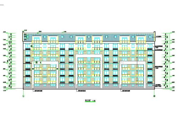 最新的7层框架坡屋顶住宅楼施工图（比较详细的）-图二