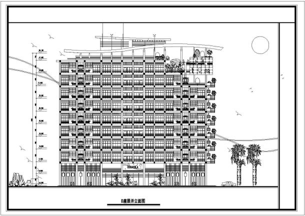 福建省某乡镇单位高层住宅CAD设计图-图一