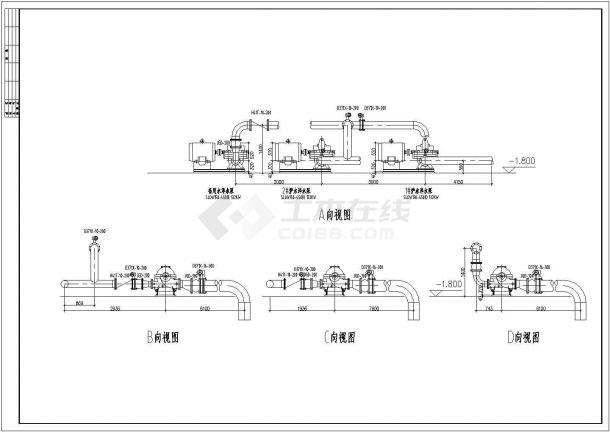 湖北省某地区镍场水淬循环水池及水淬泵房设计图-图二