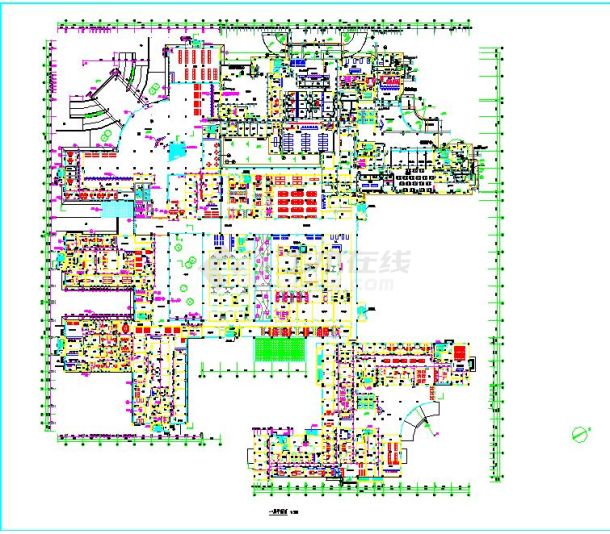 小型简单的医院建筑平面CAD布置图-图一