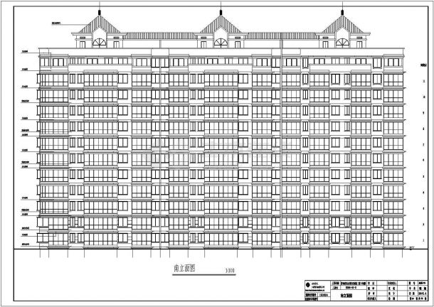 济南高层住宅楼剪力墙结构建筑施工设计cad平立面布置方案图纸-图二