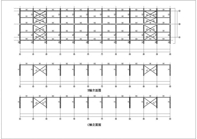 单层钢结构工厂车间设计施工cad布置方案图纸_图1