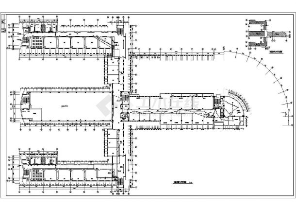 38840平方米7层综合教学楼全套电气设计cad施工图纸-图一