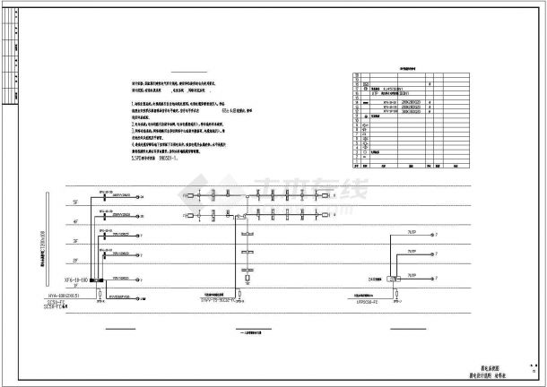 某商场建筑电气设计方案CAD图纸-图一