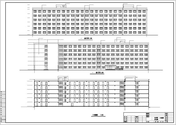 某公司15号员工宿舍楼完整建筑设计图-图二