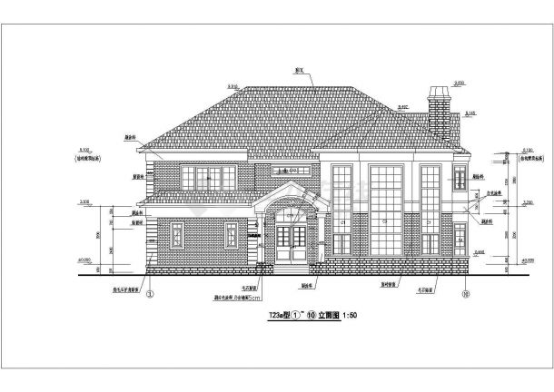 某二层钢结构别墅建筑CAD设计施工图-图一