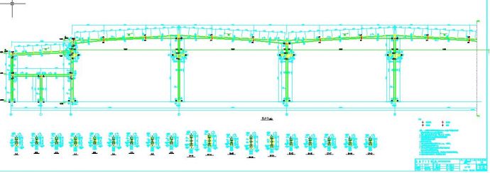 最新的西部国际石材城钢结构工程建筑图纸（标注详细）_图1