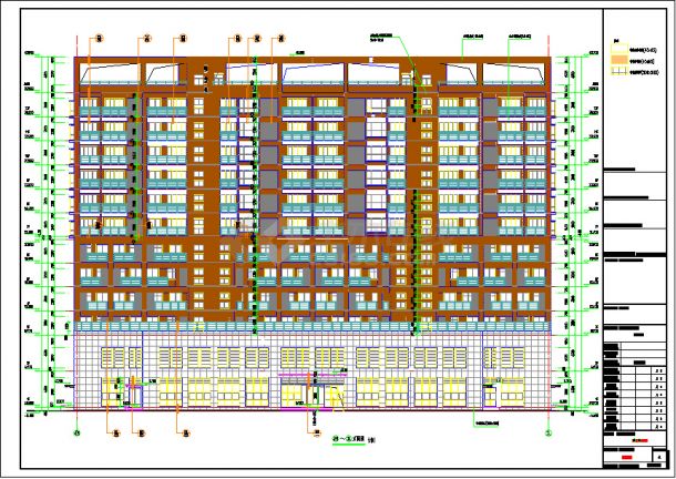某十二层框架结构养老院建筑cad设计施工图-图二