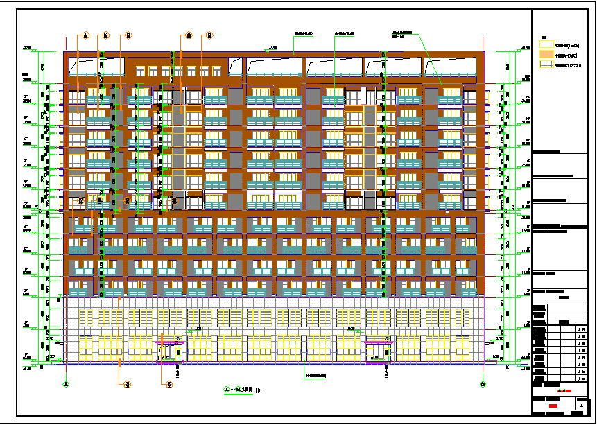 某十二层框架结构养老院建筑cad设计施工图