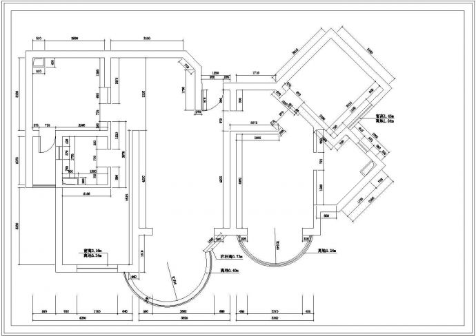 某小区花园别墅装修CAD设计施工图纸_图1