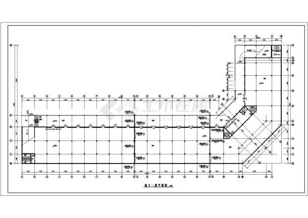 某地区商业大厦楼建筑设计CAD图-图一