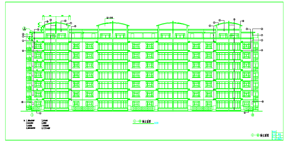 【钢筋混凝土异形柱框架结构】八层住宅楼建筑设计图纸（含设计说明）