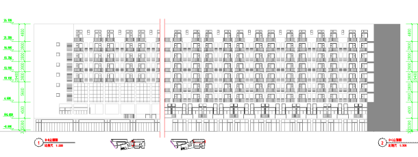 某城市花园低层商业街建筑方案图（详细）-图一