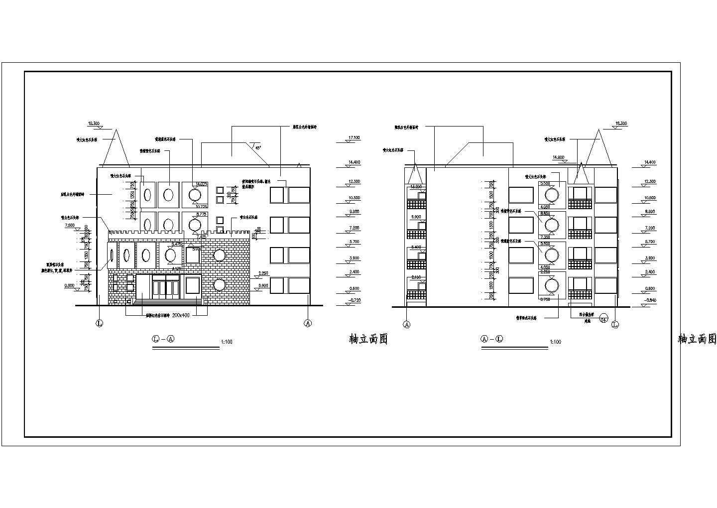 某小区四层幼儿园建筑设计施工规划图