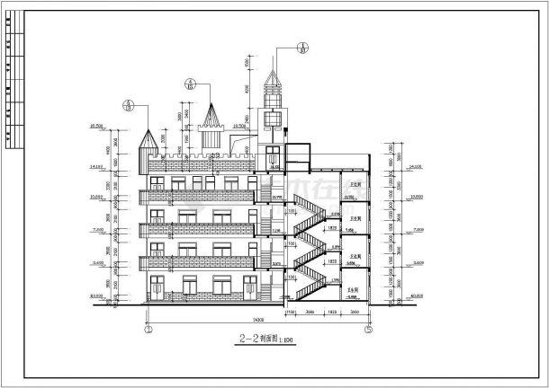 某地区四层住宅建筑规划设计施工图-图二