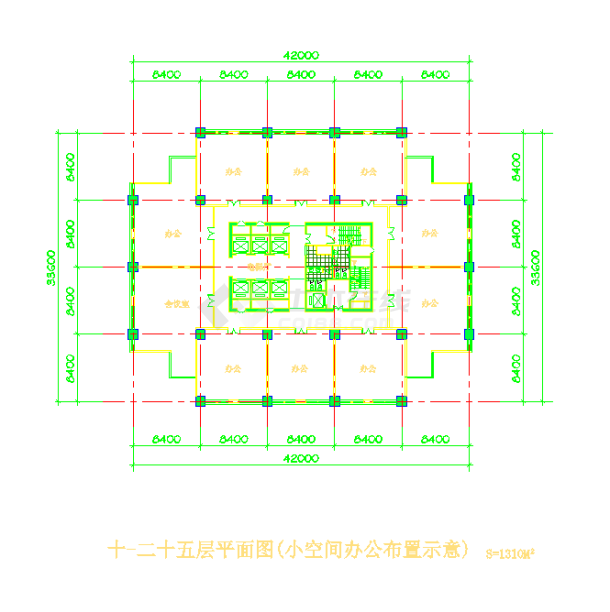 某二十六层大型购物广场及办公楼建筑方案图(含效果图)-图一