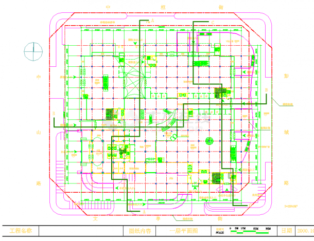 某二十六层大型购物广场及办公楼建筑方案图(含效果图)-图二