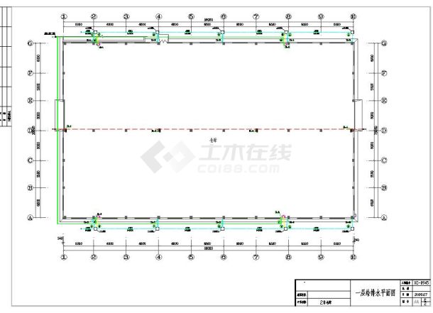 最新的饲料厂仓库给排水及消防给排水CAD施工图-图二