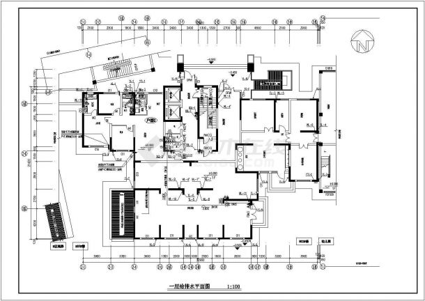 最新整理的高层住宅楼给排水CAD设计图（完整版）-图一